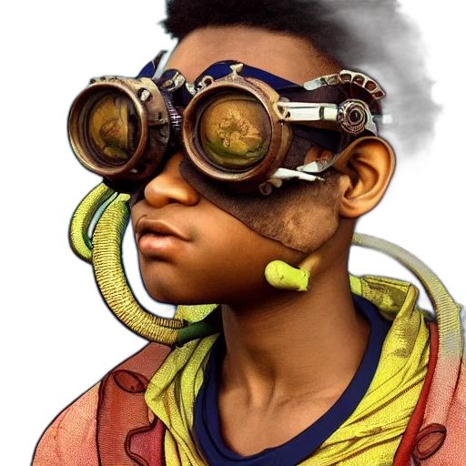 face, jacket, mask, concept art, comic book art, photorealistic, 3d render, colourful transparent PNG cut-out