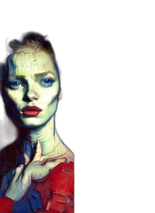 face, mask, robot, photorealistic transparent PNG cut-out