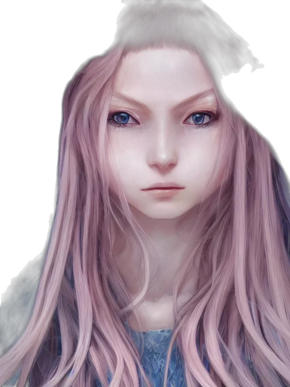 face, hair, creature, fantasy art transparent PNG cut-out