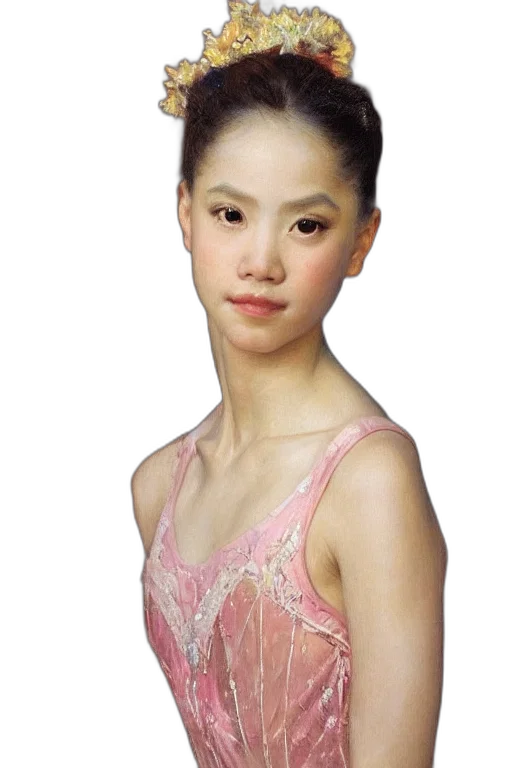 dress, face, jewelry, staff transparent PNG cut-out