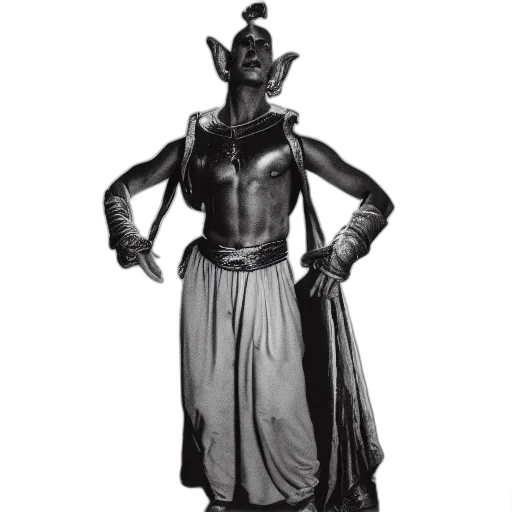 mask, staff, dress, dragon, concept art, 3d render, jim, carry transparent PNG cut-out