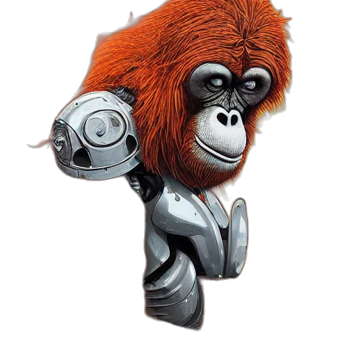 staff, animal, creature, hair, concept art, photorealistic, 3d render, comic book art transparent PNG cut-out