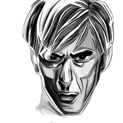 face, mask, comic book art, cartoon transparent PNG cut-out