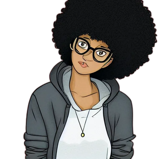 jacket, hair, staff, face transparent PNG cut-out