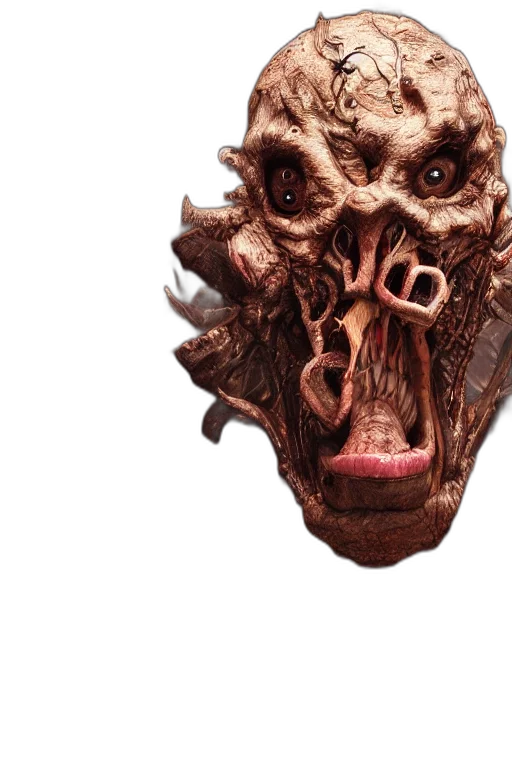 mask, dragon, creature, face, 3d render, concept art, photorealistic, fantasy art transparent PNG cut-out
