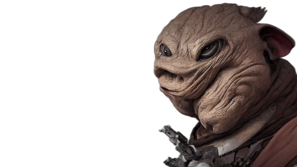 creature, face, mask, 3d render, concept art, star, wars, creatures transparent PNG cut-out