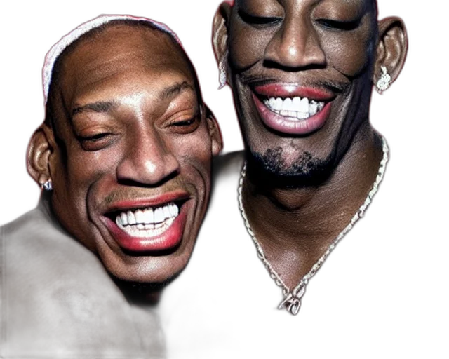 face, mask, photorealistic, dennis, rodman, has, huge, open transparent PNG cut-out