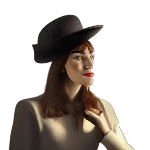 hat, face, crown, staff, photorealistic, 3d render, concept art, cartoon transparent PNG cut-out