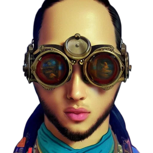 face, mask, staff, robot transparent PNG cut-out