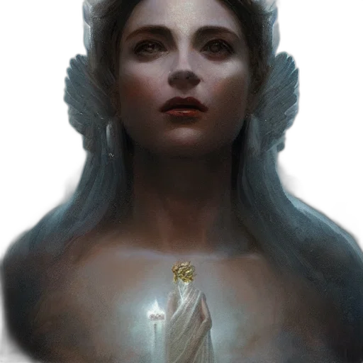 crown, face, jewelry, fantasy art, concept art, oil painting, photorealistic, blue transparent PNG cut-out