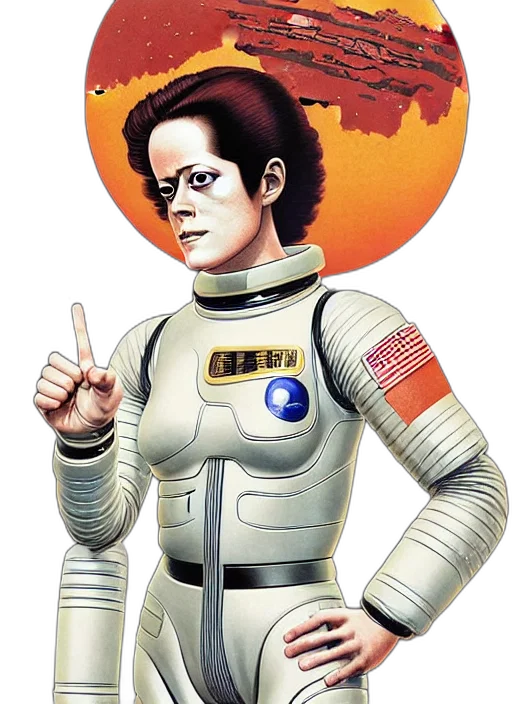 robot, staff, jacket, concept art, comic book art, cartoon, pixel art, outer space transparent PNG cut-out