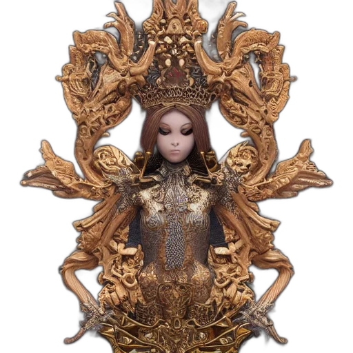 crown, jewelry, 3d render, concept art, fantasy art, golden, princess, angels transparent PNG cut-out