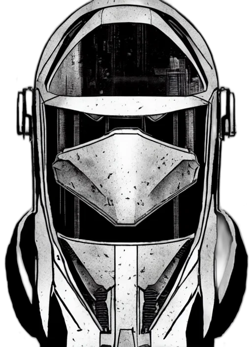 robot, mask, face, comic book art transparent PNG cut-out
