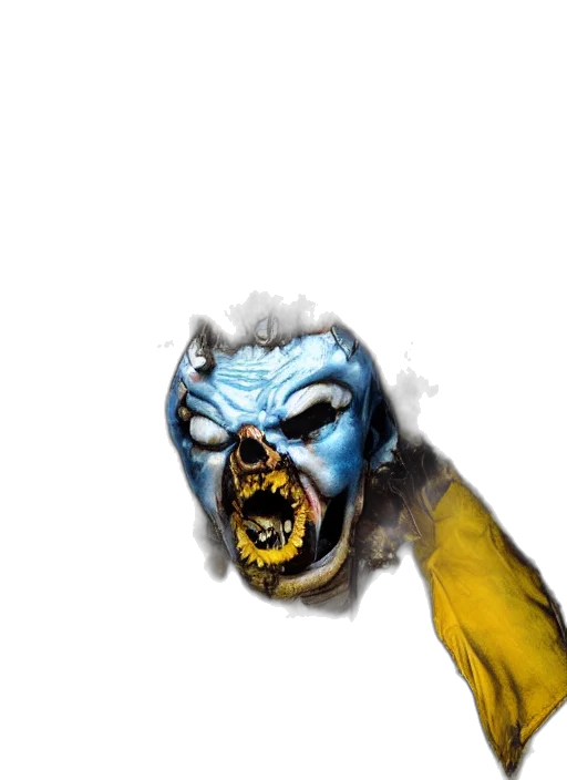creature, mask, face, comic book art transparent PNG cut-out