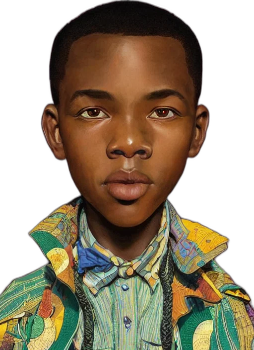 face, jacket, photorealistic, concept art, fantasy art, cartoon, earth tones, colourful transparent PNG cut-out