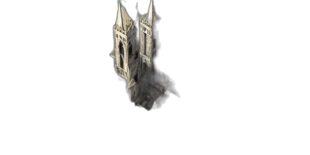building, dragon, crown, weapon transparent PNG cut-out