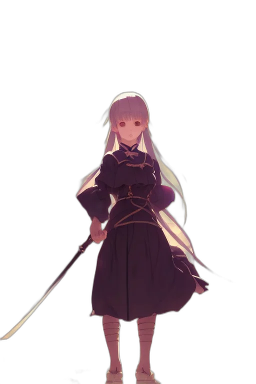 sword, staff, weapon, dress transparent PNG cut-out