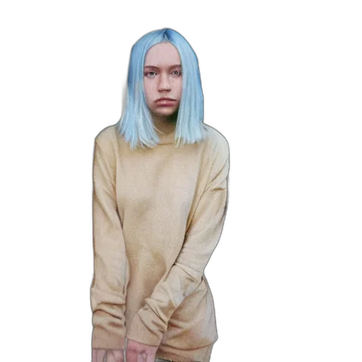 jacket, dress, hair, creature transparent PNG cut-out