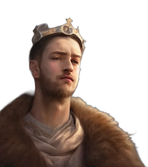 crown, face, sword, staff, concept art, fantasy art, photorealistic, 3d render transparent PNG cut-out