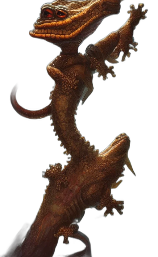 dragon, creature, staff, animal transparent PNG cut-out