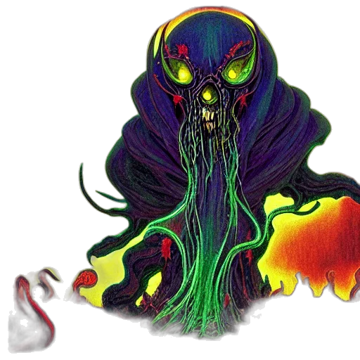 creature, mask, hair, concept art transparent PNG cut-out