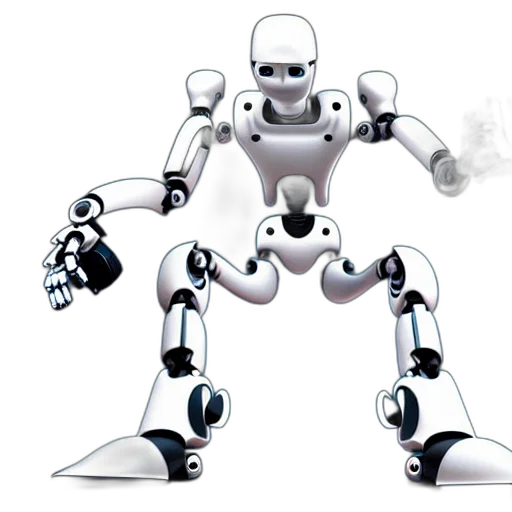 robot, staff, concept art, 3d render, cartoon, comic book art, armed, anthropomorphic transparent PNG cut-out