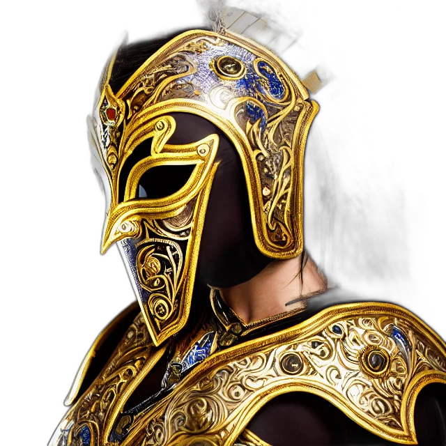 mask, sword, face, crown, fantasy art, photorealistic, concept art, 3d render transparent PNG cut-out