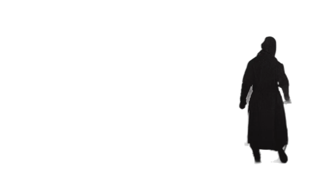 staff, furniture, robot, hat, monochrome, dark, creature, walks transparent PNG cut-out