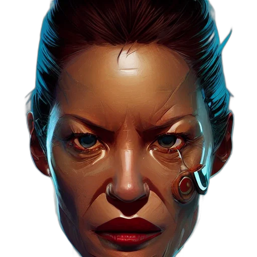 face, mask, staff, robot transparent PNG cut-out