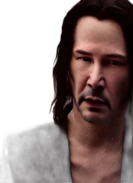 face, hair, robot, photorealistic transparent PNG cut-out