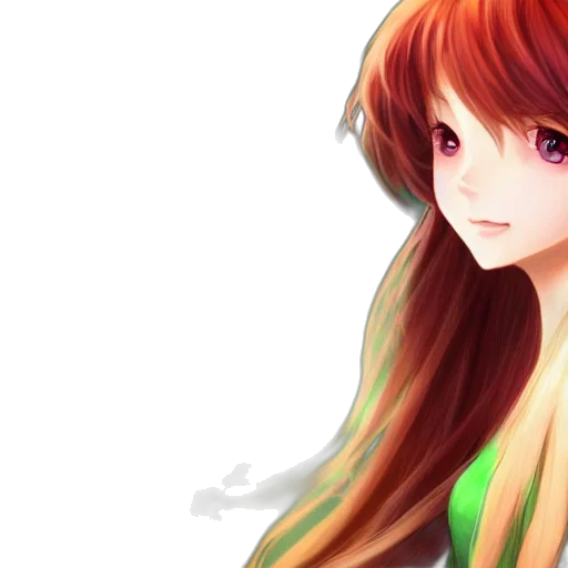face, anime, photorealistic, fantasy art transparent PNG cut-out
