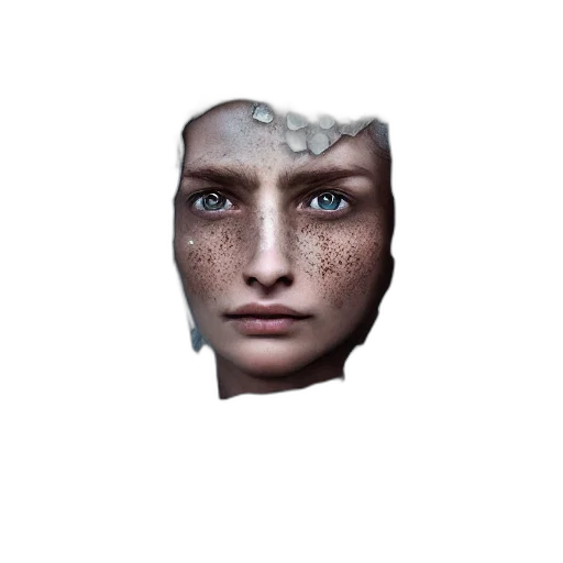 face, mask, robot, crown, 3d render, photorealistic, pixel art, concept art transparent PNG cut-out