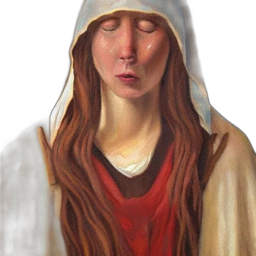 face, mask, dress, staff, photorealistic, oil painting, fantasy art, concept art transparent PNG cut-out