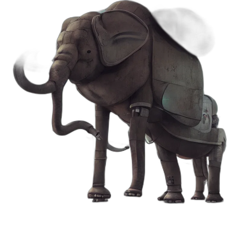 animal, creature, staff, concept art, fantasy art, photorealistic, 3d render, robotic transparent PNG cut-out