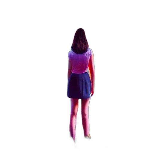 dress, hair, creature, jacket transparent PNG cut-out