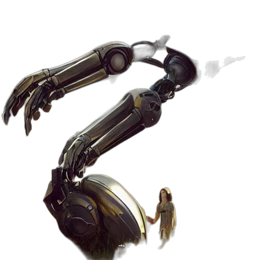 robot, weapon, creature, staff transparent PNG cut-out