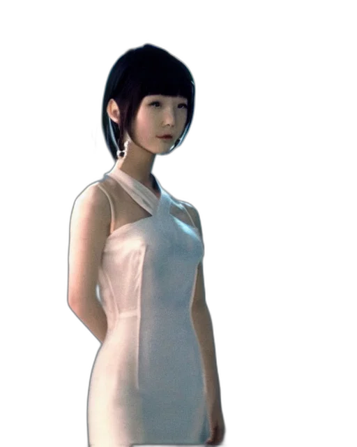 dress, robot, staff, 3d render transparent PNG cut-out
