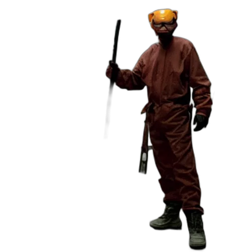 weapon, staff, jacket, creature, concept art, pixel art, bryan, cranston transparent PNG cut-out