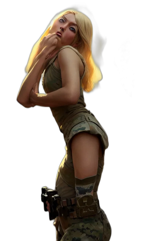 dress, staff, weapon, face, concept art, fantasy art, photorealistic, comic book art transparent PNG cut-out