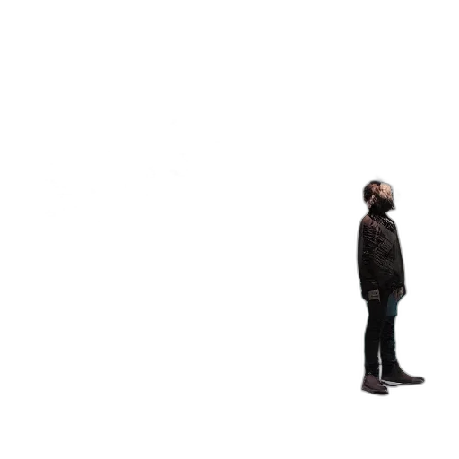 jacket, robot, staff, umbrella, concept art, 3d render, pixel art, photorealistic transparent PNG cut-out
