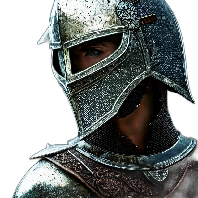 sword, mask, face, weapon, fantasy art, photorealistic, 3d render, concept art transparent PNG cut-out