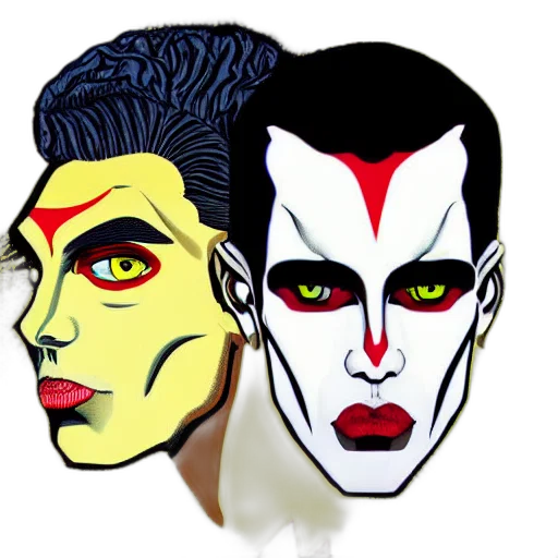 mask, comic book art, concept art, cartoon transparent PNG cut-out