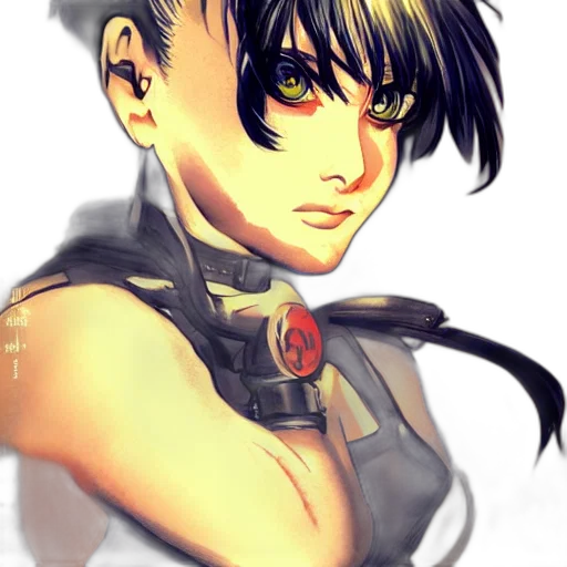 face, staff, concept art, anime, fantasy art, photorealistic, dark, monochrome transparent PNG cut-out