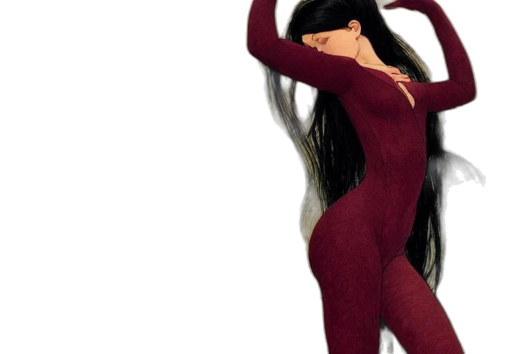 hair, dress, 3d render, concept art, photorealistic, fantasy art, red, girl transparent PNG cut-out