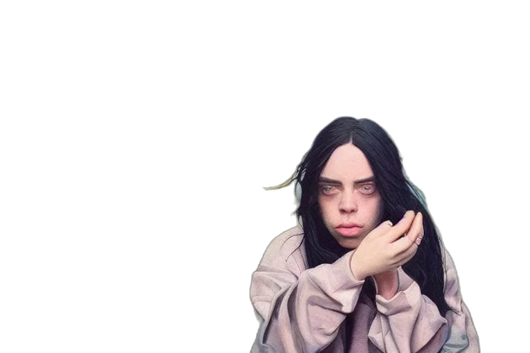 face, jacket, creature, hair, anime, concept art, photorealistic, watercolor transparent PNG cut-out