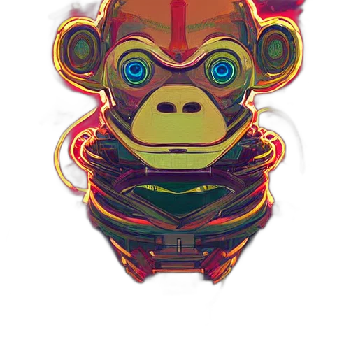 mask, robot, creature, face, pixel art, concept art, cyberpunk, comic book art transparent PNG cut-out