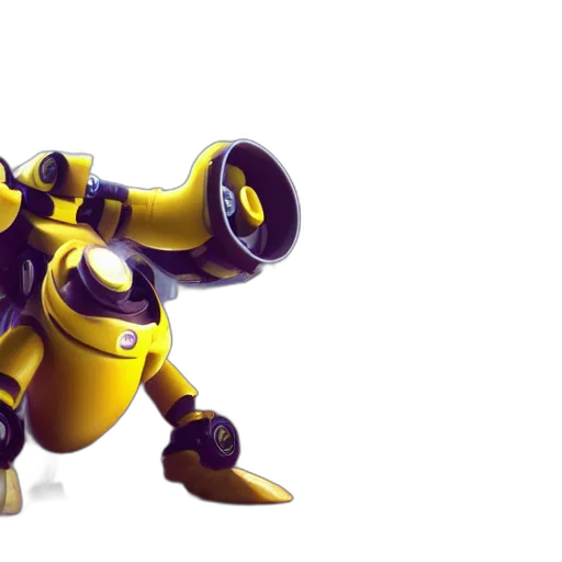 robot, weapon, 3d render, concept art transparent PNG cut-out
