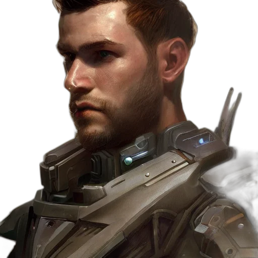 face, staff, robot, concept art transparent PNG cut-out