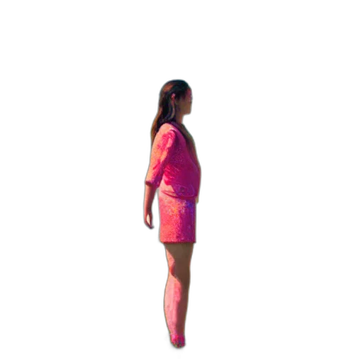 dress, staff, robot, creature, 3d render, vaporwave, pixel art, photorealistic transparent PNG cut-out
