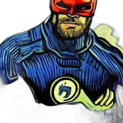mask, comic book art, concept art, watercolor, cartoon, daredevil, painted, van transparent PNG cut-out